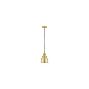 Livex Lighting, 41171-33, Amador, Mini Pendant, Soft Gold with Polished Brass...